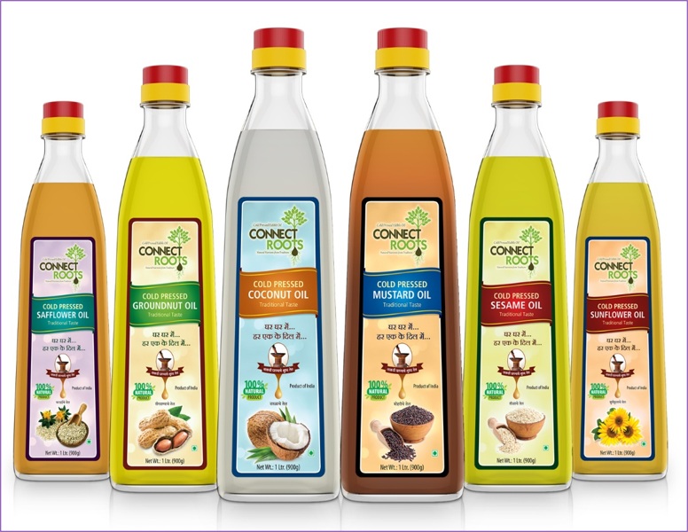 Golden cooking oil with natural ingredients